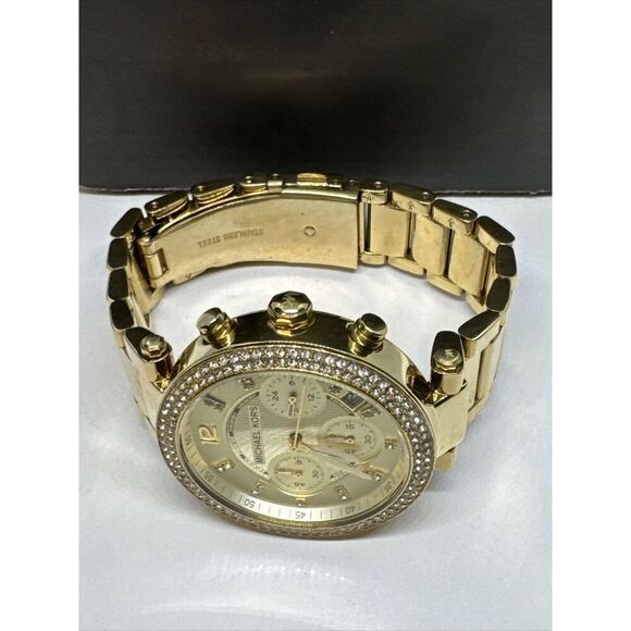 Michael Kors Parker MK5354 Women\'s Gold Stainless Steel Analog Dial Watch JNA222 main image 7